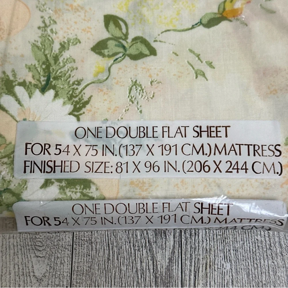 Tranqual By Dan River Double Flat Sheet Floral Slightly Irregular Luxury Percale